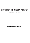 3D 1280P HD Media Player user manual