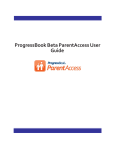 ProgressBook Beta ParentAccess User Guide