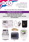 CATALOGUE 2015-2016 Coin and Card Meter/Timer