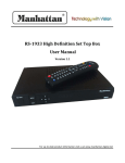RS-1933 High Definition Set Top Box User Manual