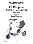 Shoprider EZ Chopper User Manual