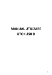 MANUAL UTILIZARE UTOK 450 D