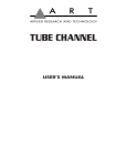 Tube Channel Owner`s Manual