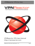 VPNReactor VPN User Manual for OS X