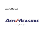 ActivMeasure User`s Manual
