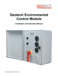 Geotech Environmental Control Module Installation and Operation