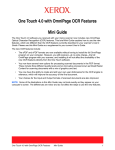 One Touch 4.0 with OmniPage OCR Features Mini Guide