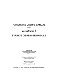 Kloehn Pump Manual - First Ten Angstroms