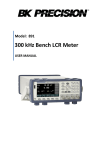B&K Precision 891 LCR Meter - User`s Manual