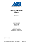 700-0014 (Computrac) SP-150 Balance User`s Manual255264