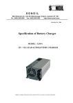 Specification of Battery Charger MODEL : 1230 S