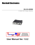 User Manual Ver. 1.0.2 Marshall Electronics