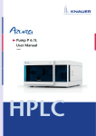 HPLC Pump P 6.1L User Manual