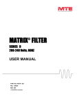 user manual - MTE Corporation