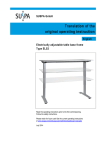 Electrically adjustable table base frame Type ELS3