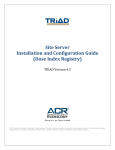 Site Server Installation and Configuration Guide - triad