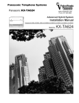 Panasonic KX-TA624 Installation Manual
