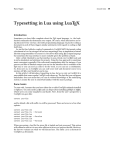 Typesetting in Lua using LuaTEX