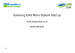 Samsung EHS Mono System Start up