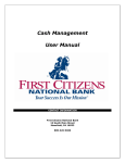 Cash Management User Manual - First Citizens Community Bank