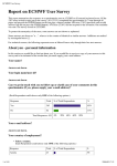 Report on ECMWF User Survey