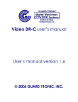 Video DR-C user`s manual User`s manual
