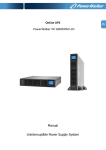 Online UPS PowerWalker VFI 6000CRM LCD Manual