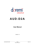 AUD-D2A User Manual