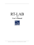 7.0 User`s Manual - Opal-RT