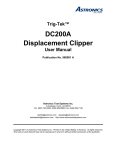 Trig-Tek™ DC200A Displacement Clipper User Manual