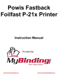 Powis Fastback Foilfast P-21x Printer