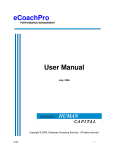eCoachPro User Manual - to the eCoachpro.com Profile