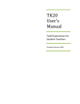 TK20 User`s Manual - Northwest Missouri State University