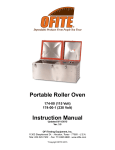 174-00 - Portable Roller Oven - User Manual