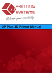 UP Plus 3D Printer User Manual