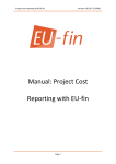 Manual project cost reporting with EU