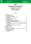 HSE Management Standards Analysis Tool User Manual