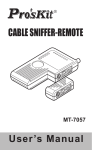 CABLE SNIFFER-REMOTE User`s Manual