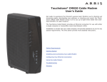 Touchstone CM820 Cable Modem User`s Guide