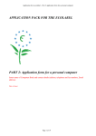 Application pack for the ecolabel for personal computers