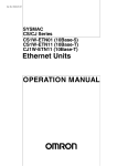 OPERATION MANUAL Ethernet Units