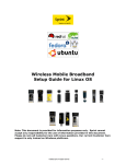 Wireless Mobile Broadband Setup Guide for Linux OS