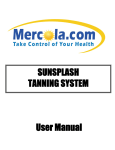 SUNSPLASH Standup Tanning System User Manual 2012