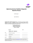 Optical Synchrotron Radiation Diagnostic Beamline Manual