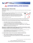 OUTDOOR INSTALLATION WARNING - L