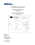 Installation/Service Manual Slow Exhaust Autoclave