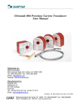 Ultrastab 866 Precision Current Transducer User Manual