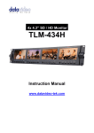 Datavideo TLM-434H Instruction Manual