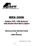 Crow MRX300 Platinum manual