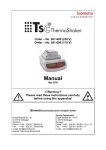 TSC ThermoShaker user manual (English)